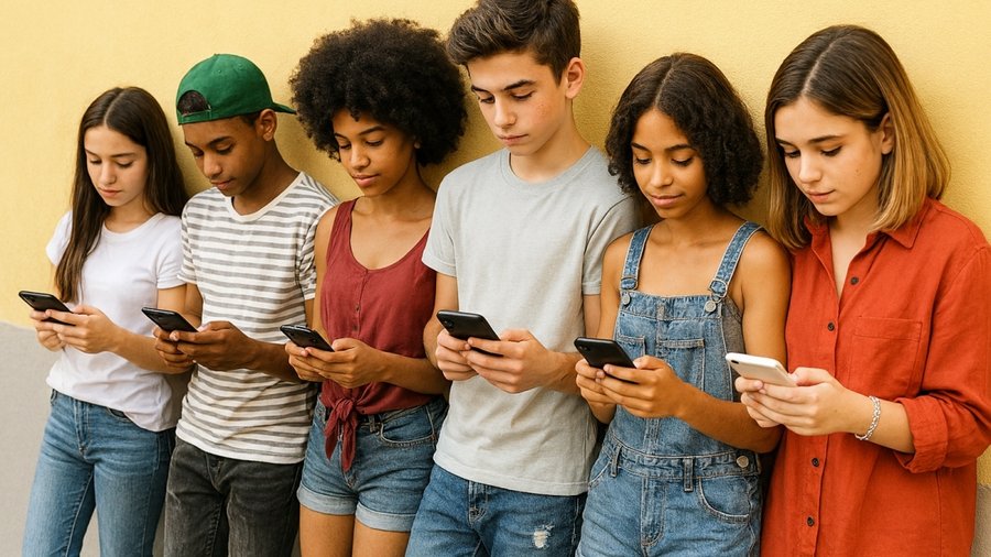 Jugendliche mit Smartphone