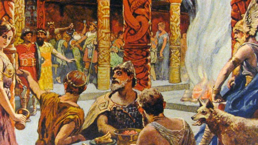 Walhall, die Götterwelt der Germanen, um 1905, von Emil Doepler