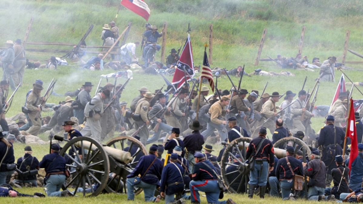 Reanactment der Schlacht von Gettysburg an ihrem 150. Jahrestag, dem 7. Juli 20132013 