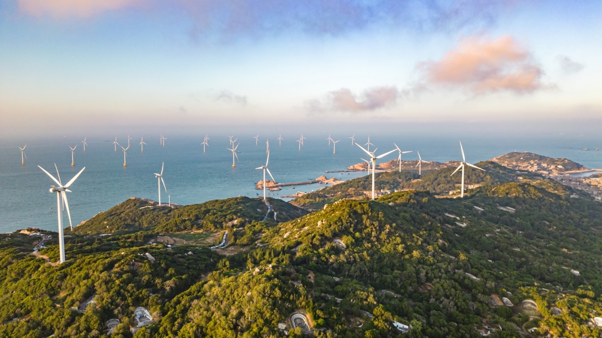 Windpark an der chinesische Küste