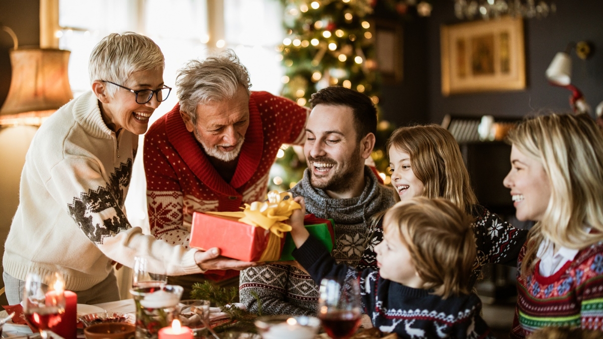 Familiärer Weihnachtsabend