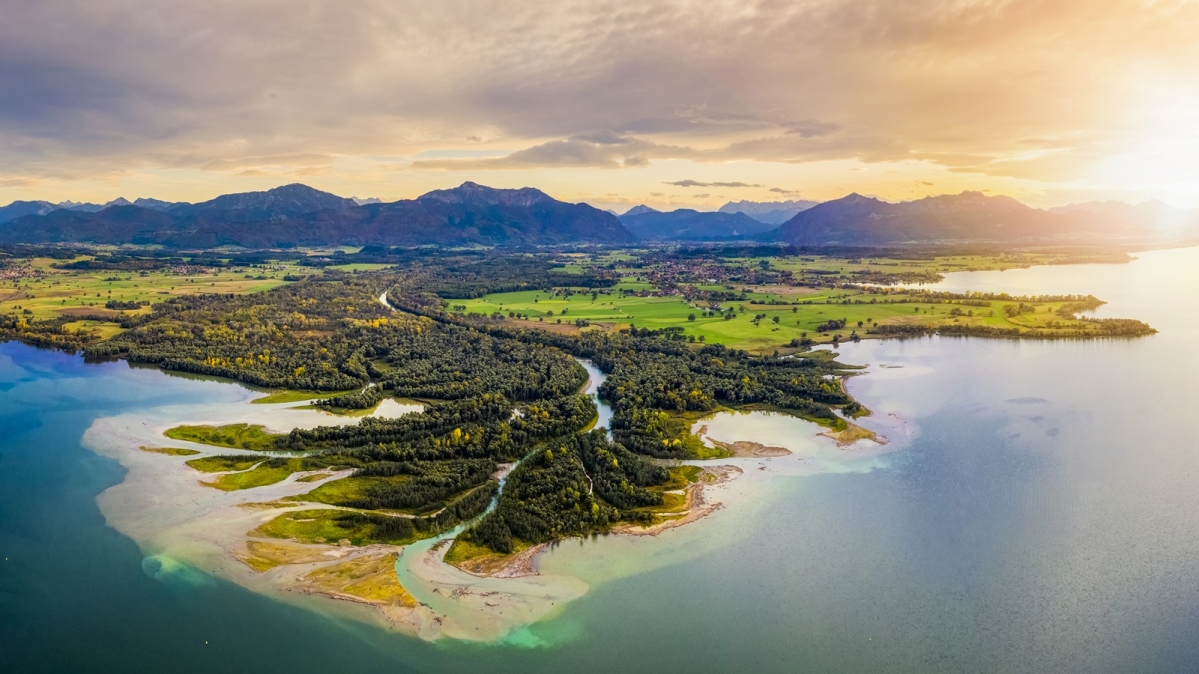 Binnendelta der Tiroler Ache im Chiemsee