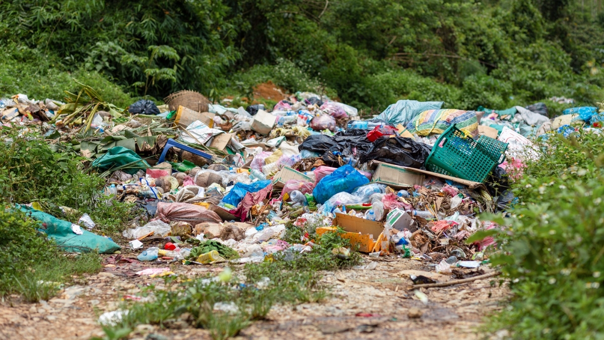 Wilde Müllkippe in der Natur