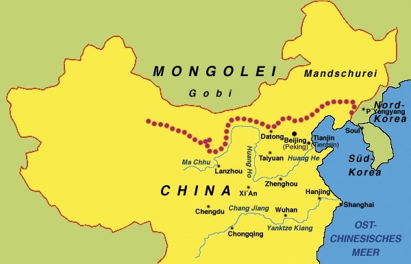 Wo Verläuft Die Chinesische Mauer www.wissen.de
