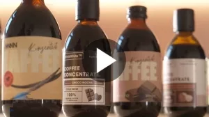 Fläschchen mit Kaffee-Konzentraten