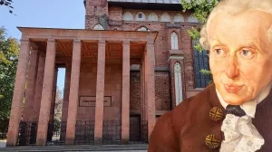 Kant und sein Grabmal am Königsberger Dom