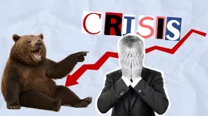 Symbolbild Wirtschaftskrise und Börsenkrach