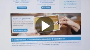 Online-Werbung für eine Soziallotterie