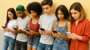 Jugendliche mit Smartphone