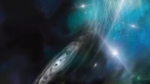 Pulsare_als_kosmische_Präzisions­uhren:_Dank_ihrer_äußerst_regel­mäßigen_Strahlungspulse_können_
sie_als_astronomische_Detektoren_dienen,_die_Kräuselungen_der_Raumzeit_von_supermassereichen_Schwarzen_Löchern_in_fernen_Galaxienzentren_aufspüren._Diese_unzähligen,_nicht_auflösbaren_Quellen_erzeugen_einen_Gravitationswellen-Hintergrund_im_Nanohertz-Frequenzbereich._