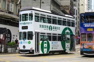  Wagen Nummer 88 der KH Tramways in Sheung Wan