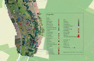 Karte der Fläche des  Wasserbüffel-Weideprojekts im Landkreis Ludwigsburg