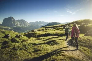 Trekkinggruppe bei Val Gardena