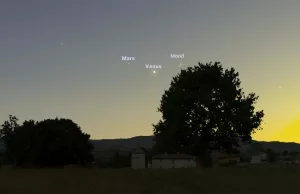 Treffen von Venus, Mars und Sichelmond am 21. Juni
