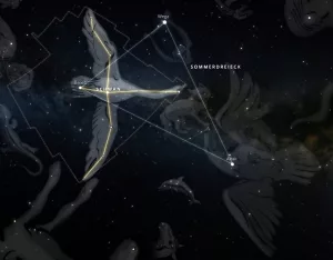 Sternbild Schwan und Sommerdreieck