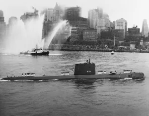 Empfang der USS Nautilus in New York, 1958