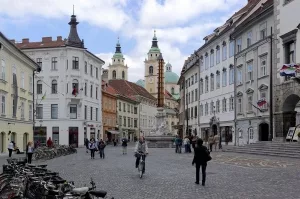 Mestni trg in der Altstadt von Ljubljana (Laibach)