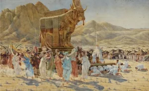 Der Tanz der Israeliten ums Goldene Kalb, von Henri-Paul Motte (1899)