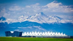 Blick auf den Denver international Airport