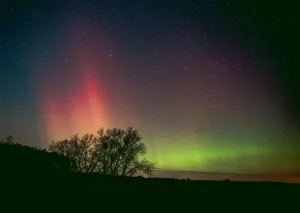 Aurora borealis über Norddeutschland 