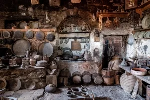 Historische Küche, Meteora, Griechenland