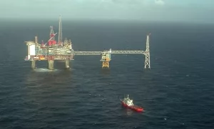 Die norwegische Gasförderplattform "Sleipner".