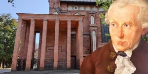 Kant und sein Grabmal am Königsberger Dom