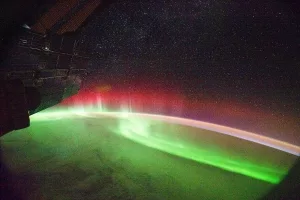 Blick aus der ISS auf Polarlicheffekte, 2011