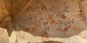 Prähistorische Petroglyphen in Saudi-Arabien