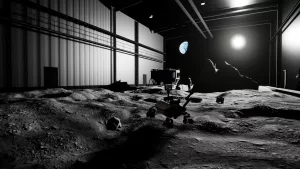 Ein Blick ins Innere der LUNA-Halle.