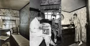 Kabinen undWaschraum an Bord von LZ 127