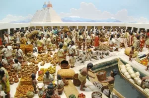 Diorama des Marktplatzes von Tlatelolco