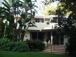 Garetnansicht des Thomas Mann House in Pacific Palisades