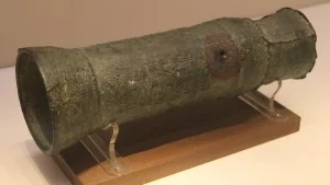 World's earliest dated cannon, 1332. National Museum: China through the Ages,
