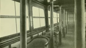 Passagierkabine des Zeppelins "Hansa"