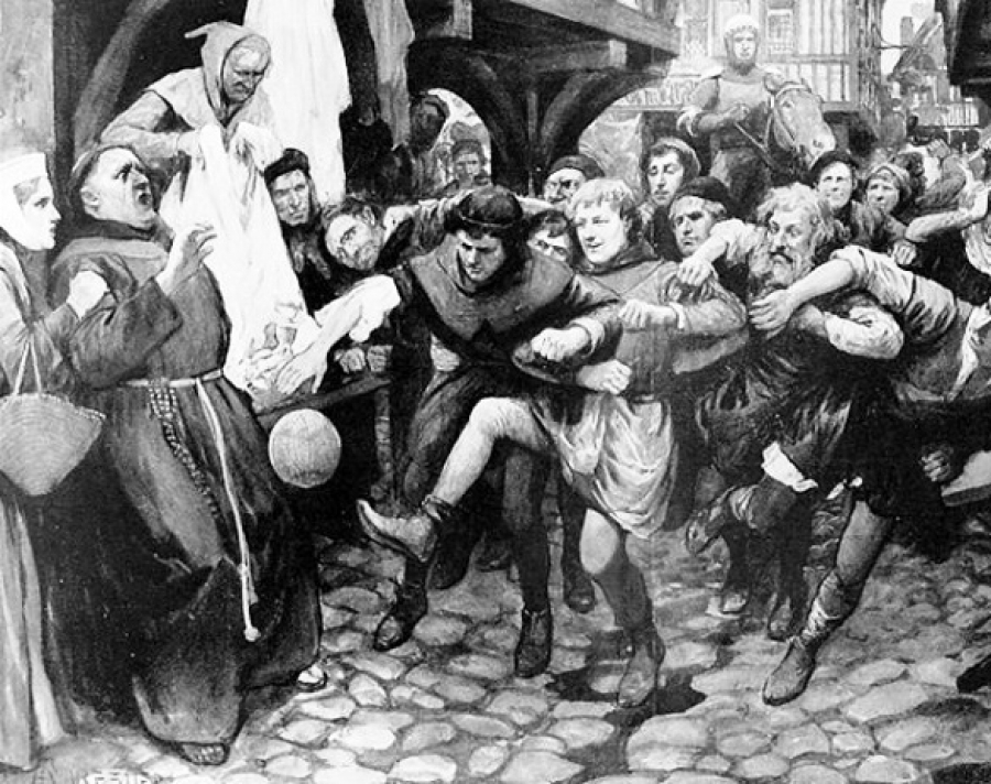 Fußballgeschichte Schon die alten Ritter kickten den Ball wissen.de