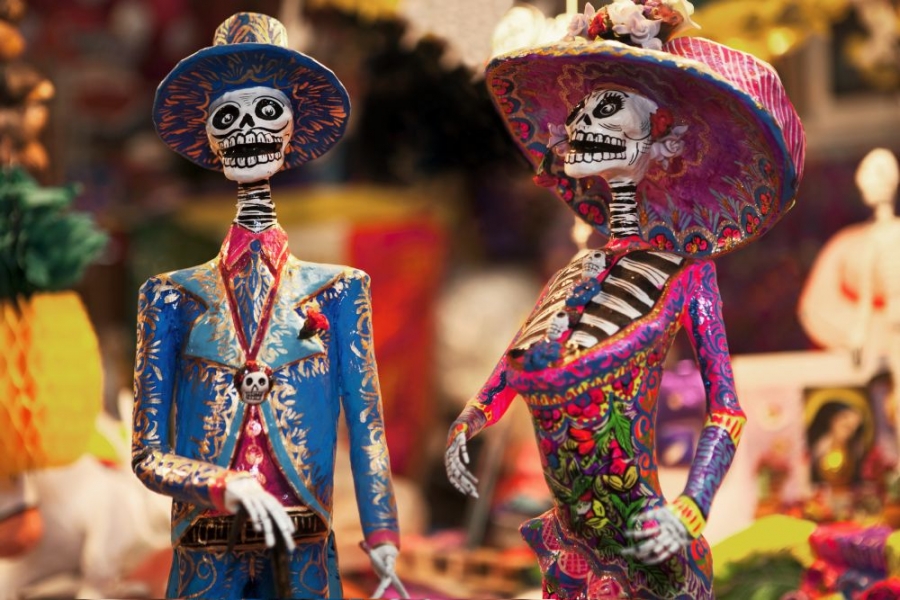 Fröhliches Totenfest Mexiko Feiert Den Día De Los Muertos Wissende